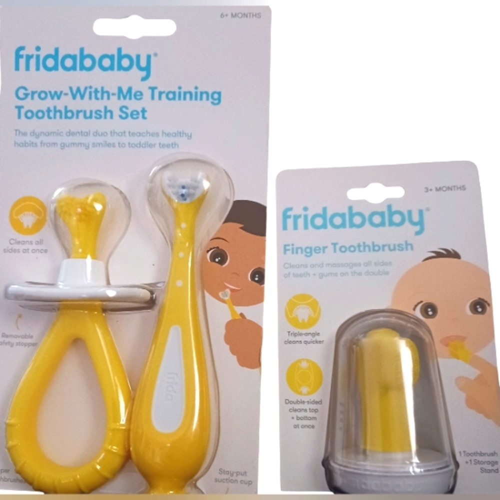 FridababyToothbrush Bundle-Grow with Me Training Set And Finger Toothbrush BNIB